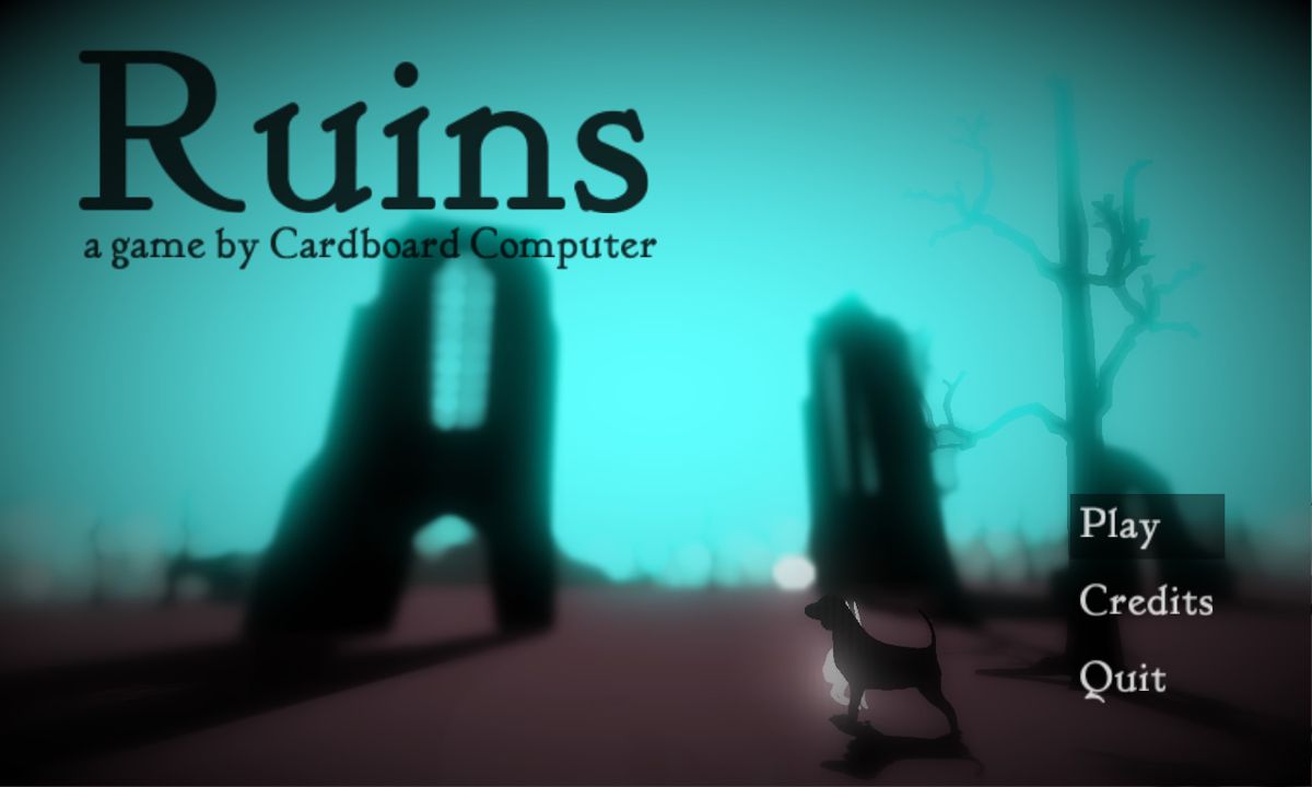 Ruins (Windows) screenshot: Main menu