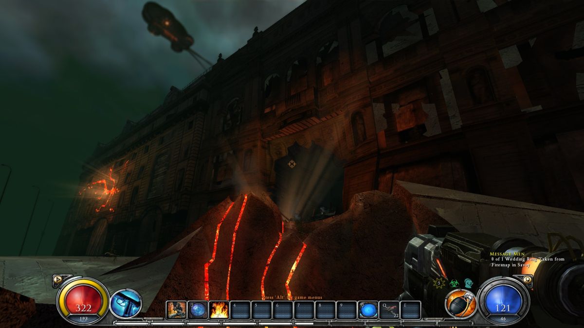 Hellgate: London (Windows) screenshot: Light rays from underground (DX10)