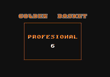 Golden Basket (Amstrad CPC) screenshot: Select difficulty level