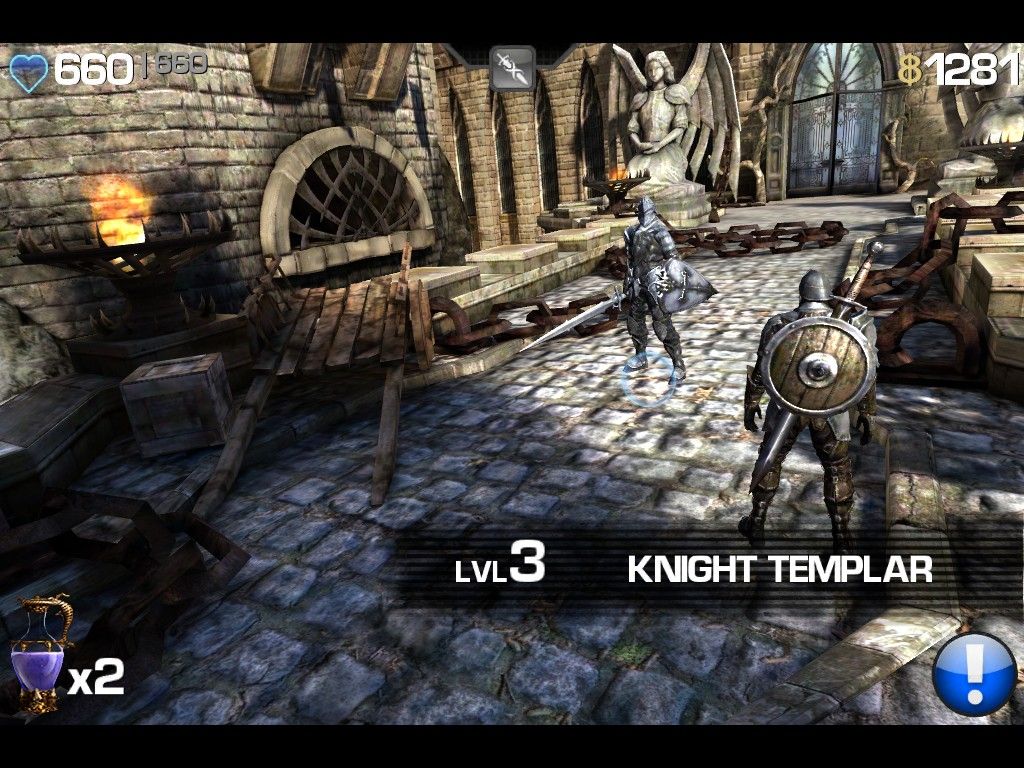 Infinity Blade (iPad) screenshot: Level 3 Knight Templar