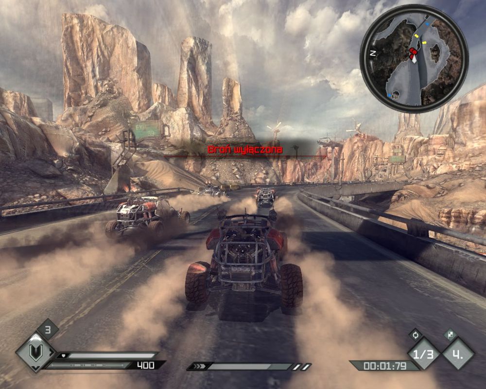 Rage (Windows) screenshot: Let's race!