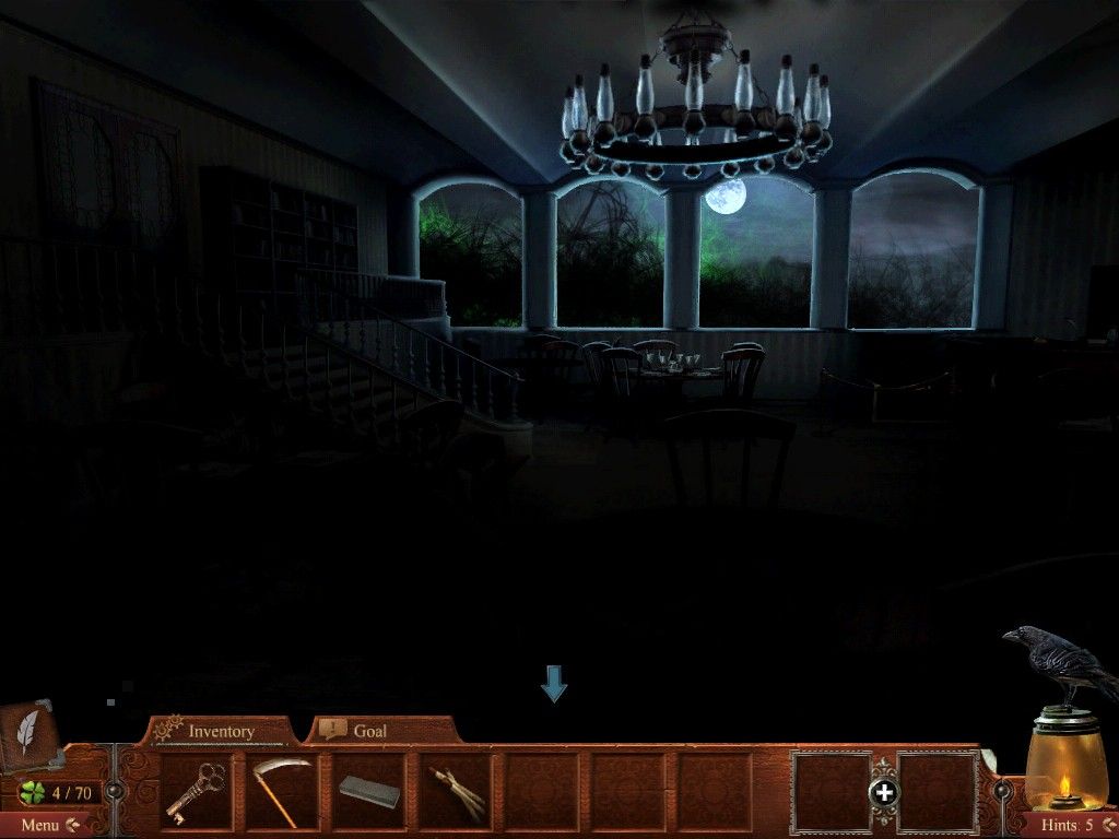 Midnight Mysteries: Devil on the Mississippi (iPad) screenshot: As you step on the riverboat evil passes by the window