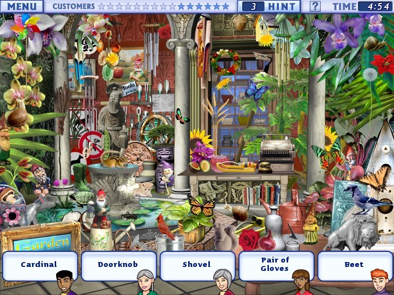 Little Shop of Treasures (Macintosh) screenshot: Garden Shop - objects