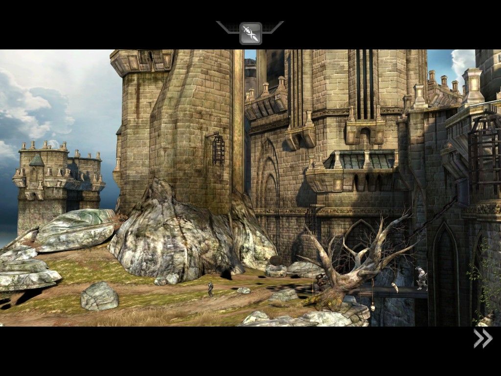 Infinity Blade (iPad) screenshot: The castle is epic in scale, detail and beauty - like the engine unreal