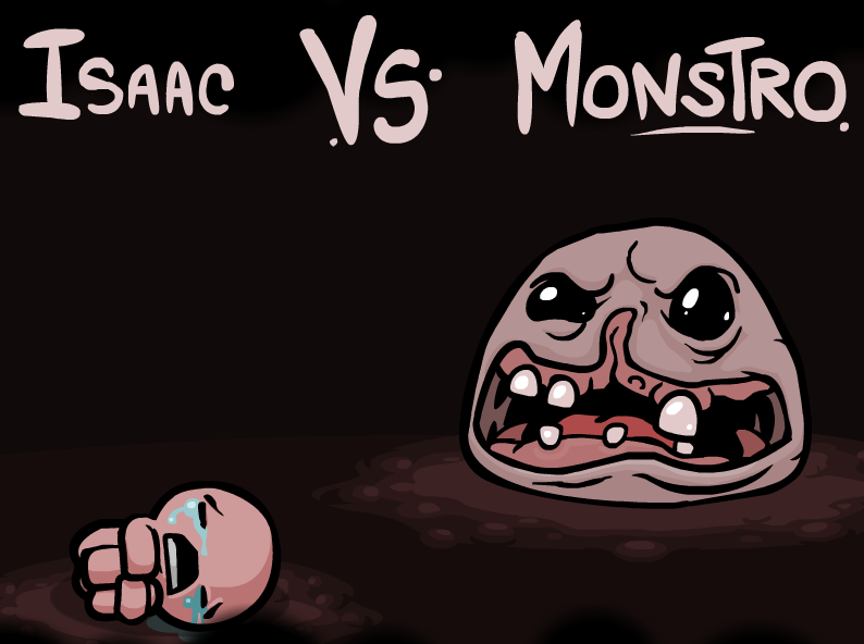 The Binding of Isaac (Windows) screenshot: Introduction screen to one of the bosses