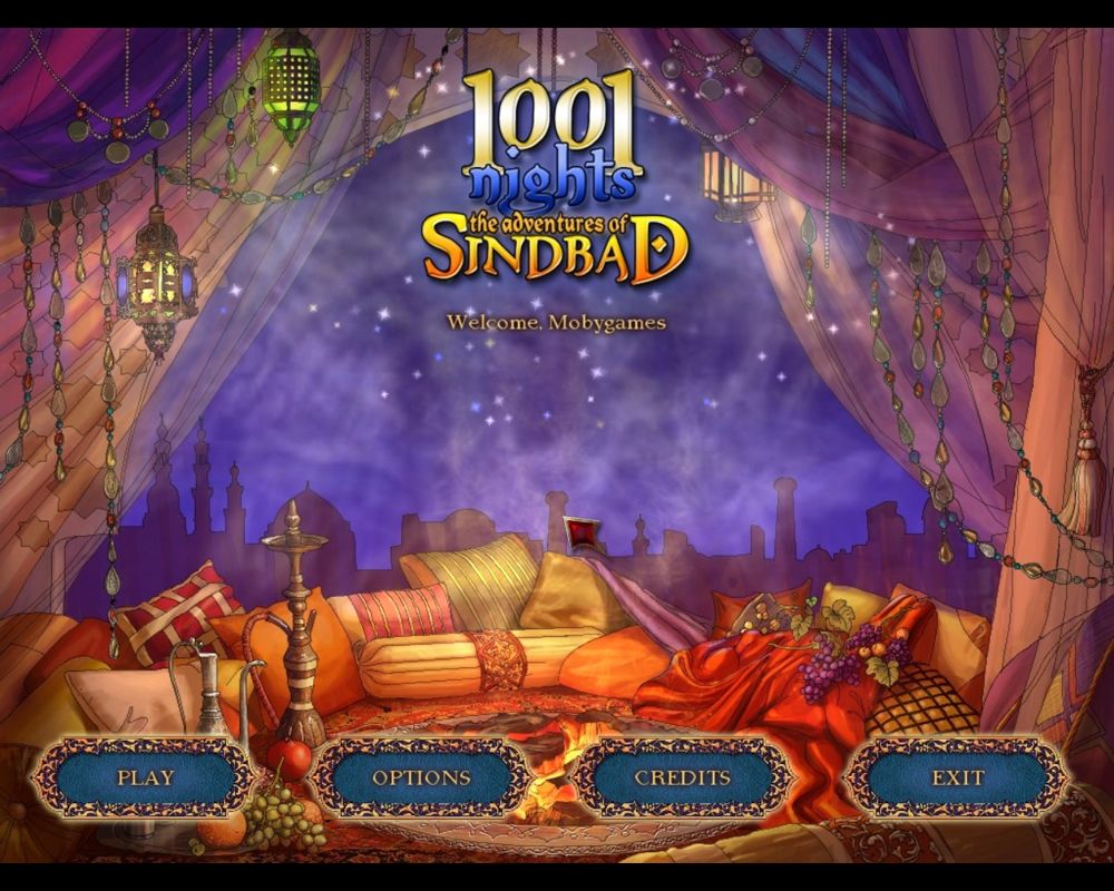 1001 Nights: The Adventures of Sindbad (Macintosh) screenshot: Title / main menu
