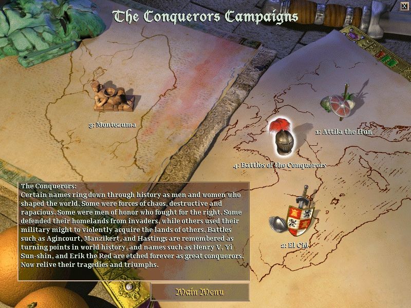 Age of Empires II: Gold Edition (Macintosh) screenshot: Conquerors Campaigns
