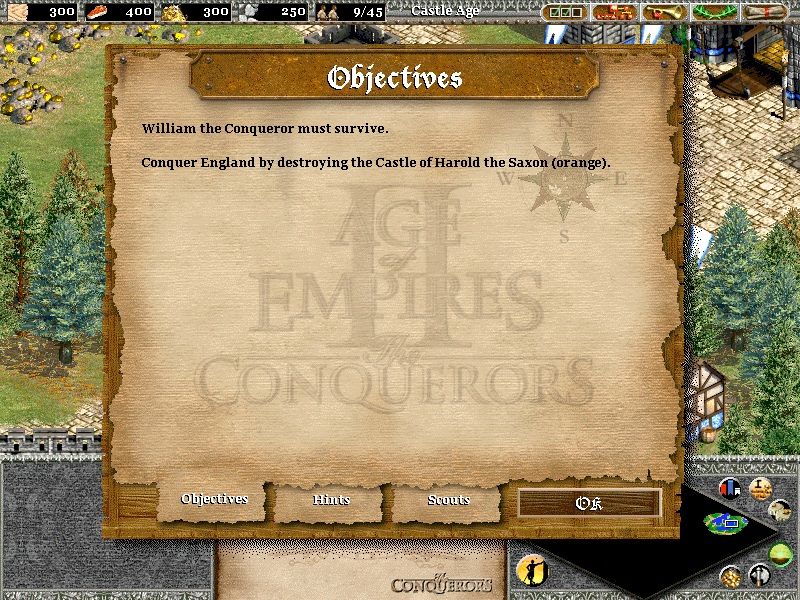 Age of Empires II: Gold Edition (Macintosh) screenshot: Objectives