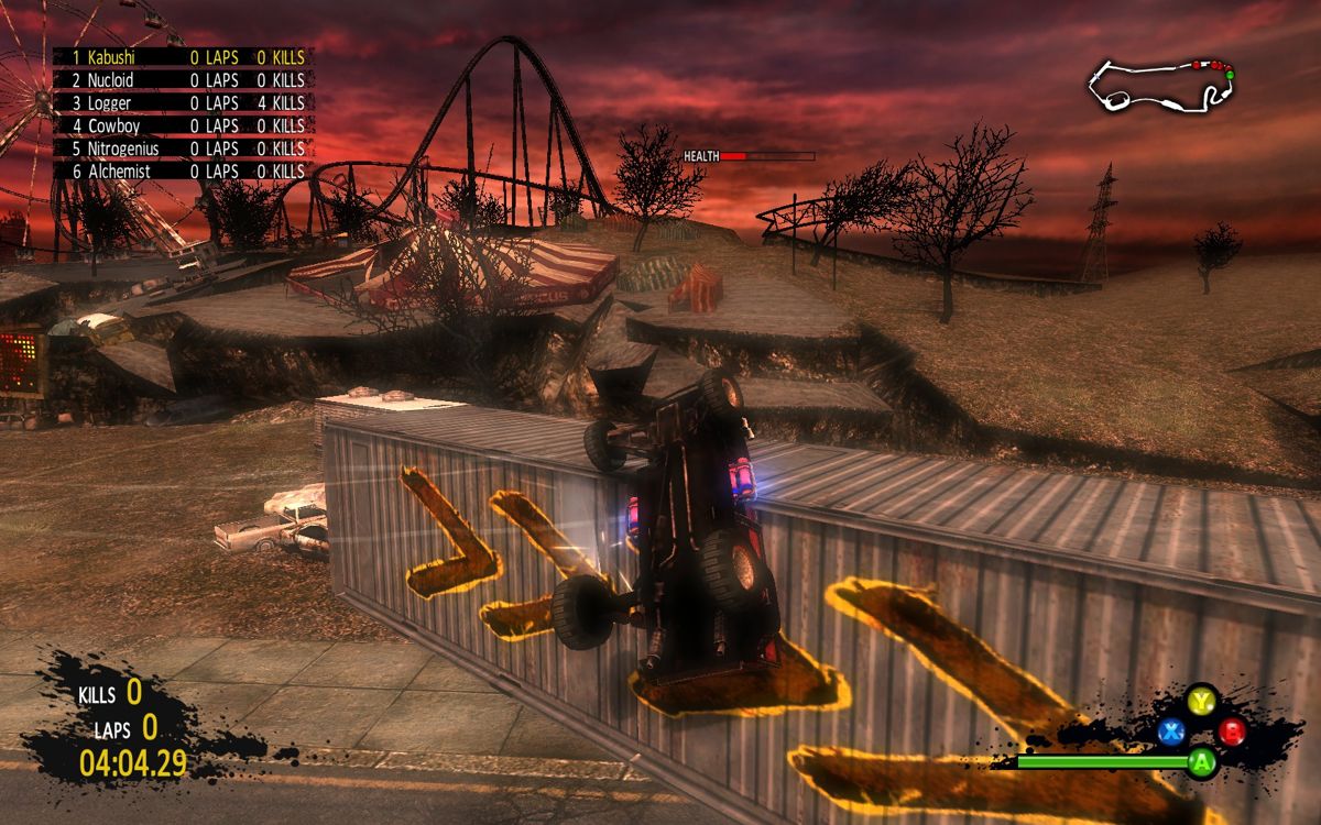 PAM: Post Apocalyptic Mayhem (Windows) screenshot: Often you'll find yourself with the nose in the air