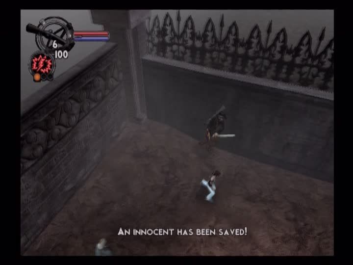 Hunter: The Reckoning - Wayward (PlayStation 2) screenshot: Rescue innocents when you can