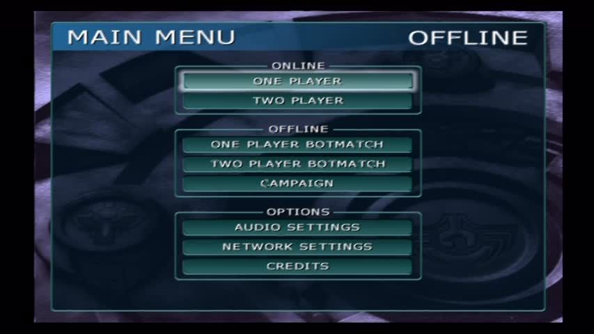 Tribes: Aerial Assault (PlayStation 2) screenshot: Main menu