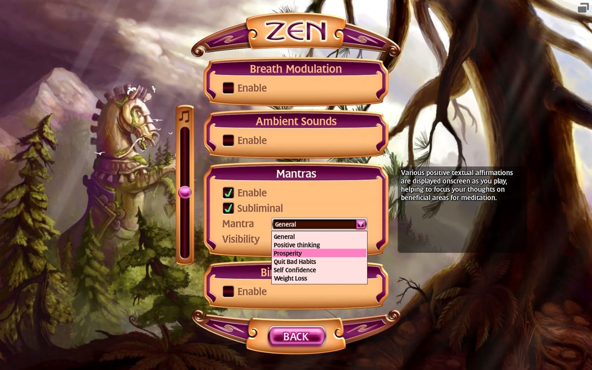 Bejeweled 3 (Windows) screenshot: Zen mode has lots of weird options