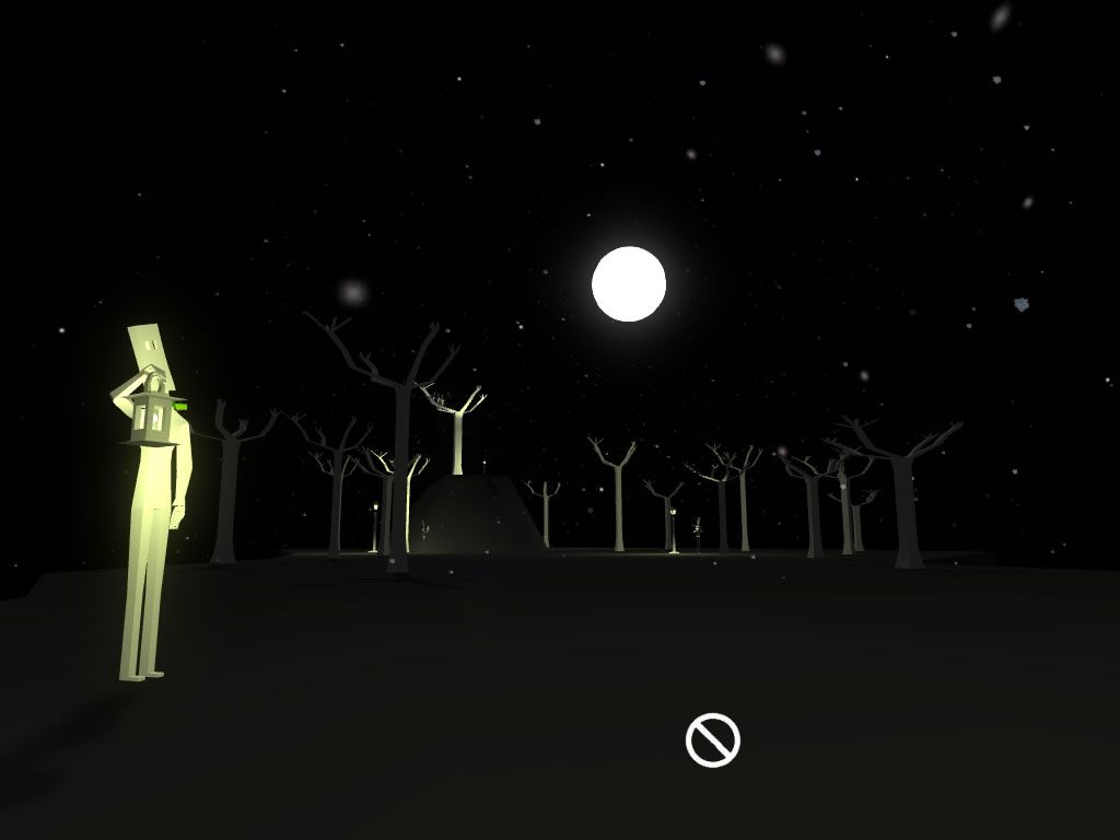 Balloon Diaspora (Windows) screenshot: Some scientists are working in the forest.