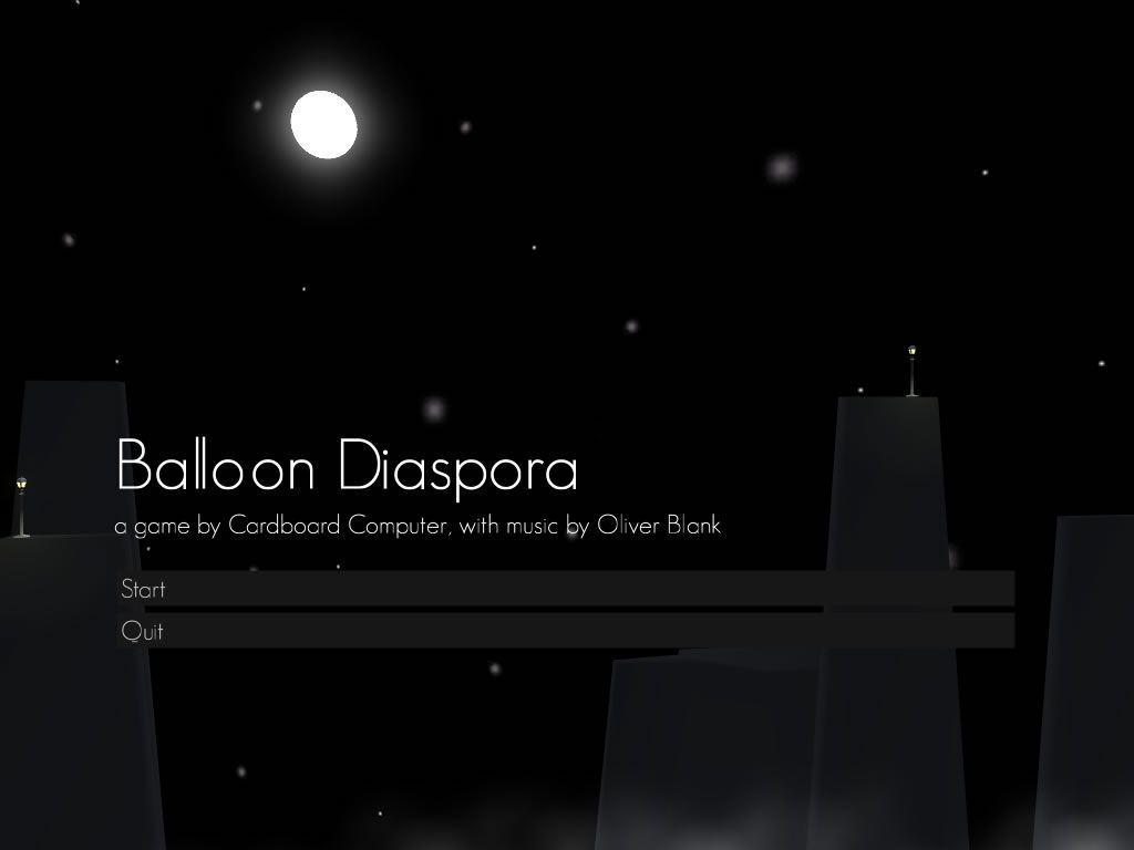 Balloon Diaspora (Windows) screenshot: Main menu
