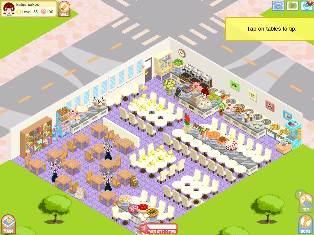 Bakery Story (iPad) screenshot: Purple floors