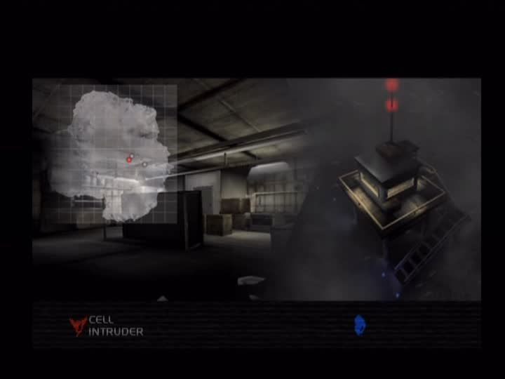 The Thing (PlayStation 2) screenshot: Loading screens replicate Blair's computer simulation from the film.
