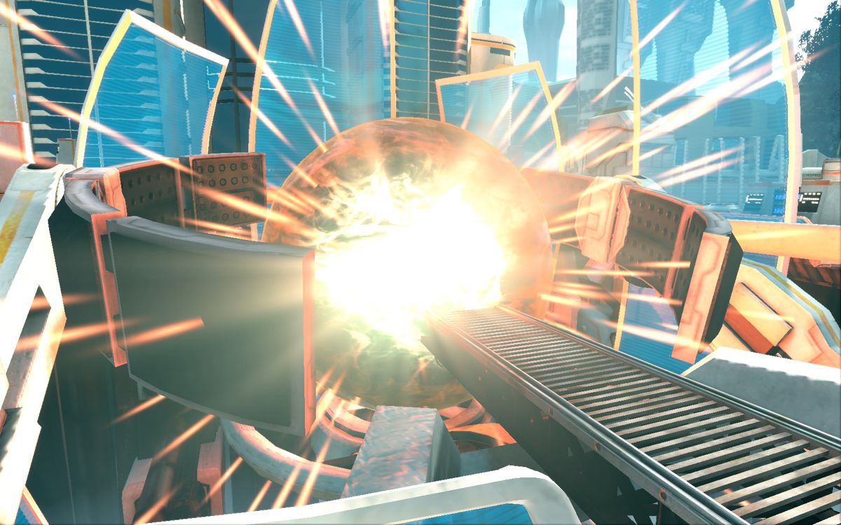 Sanctum (Windows) screenshot: The core is exploding