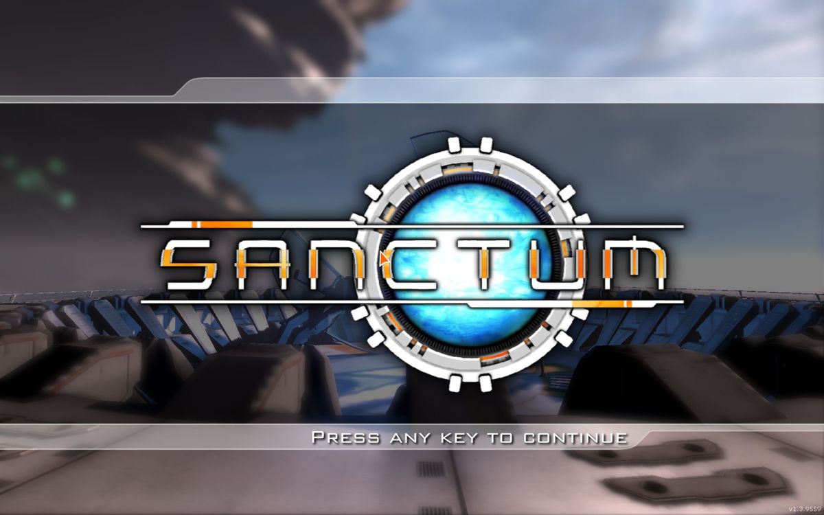 Sanctum (Windows) screenshot: Title screen