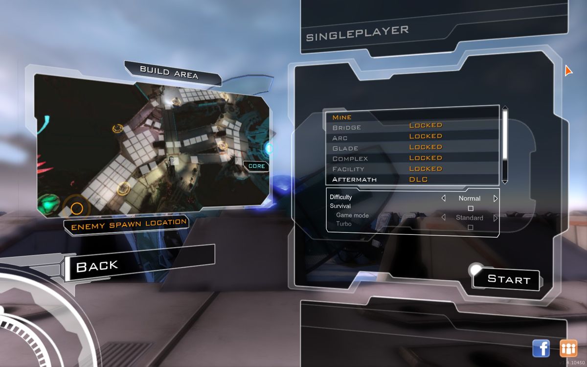 Sanctum (Windows) screenshot: Level menu