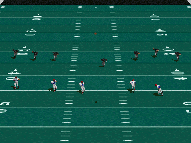 Total Control Football (DOS) screenshot: And action!