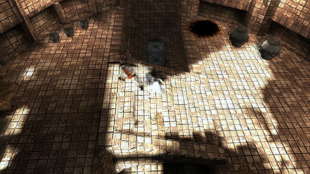 Ico (PlayStation 3) screenshot: Shadows will constantly come from black holes to try and take away the girl