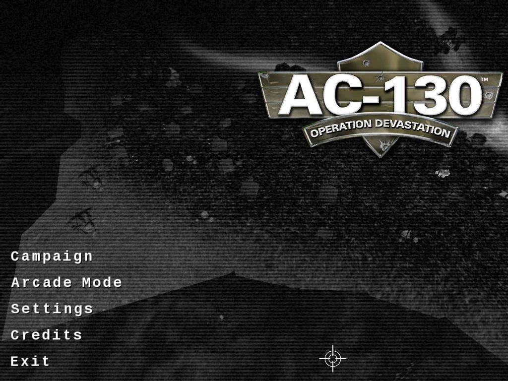 AC-130: Operation Devastation (Windows) screenshot: Main menu