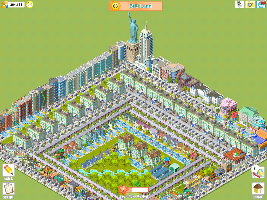 City Story (iPad) screenshot: This is the weirdest city planning I've ever seen