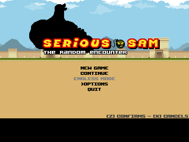Serious Sam: The Random Encounter (Windows) screenshot: Main menu