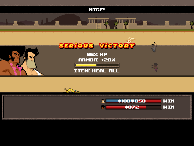 Serious Sam: The Random Encounter (Windows) screenshot: An encounter has been completed successfully.