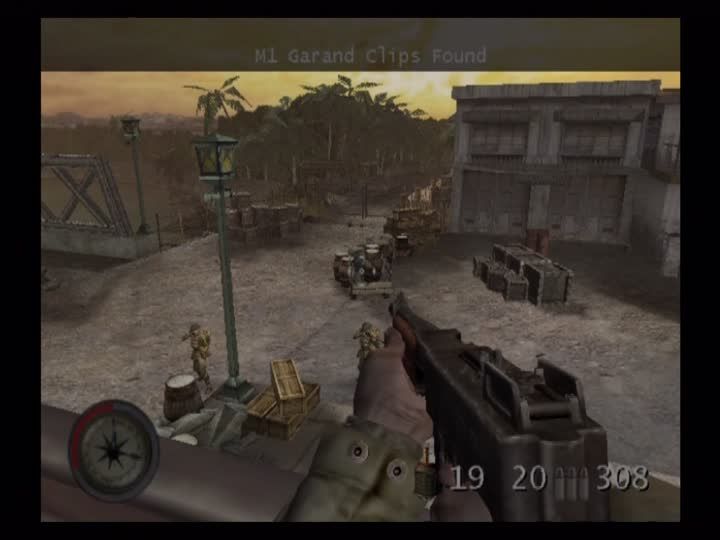 Medal of Honor: Rising Sun (PlayStation 2) screenshot: You'll need to keep an eye on your brother Donnie.
