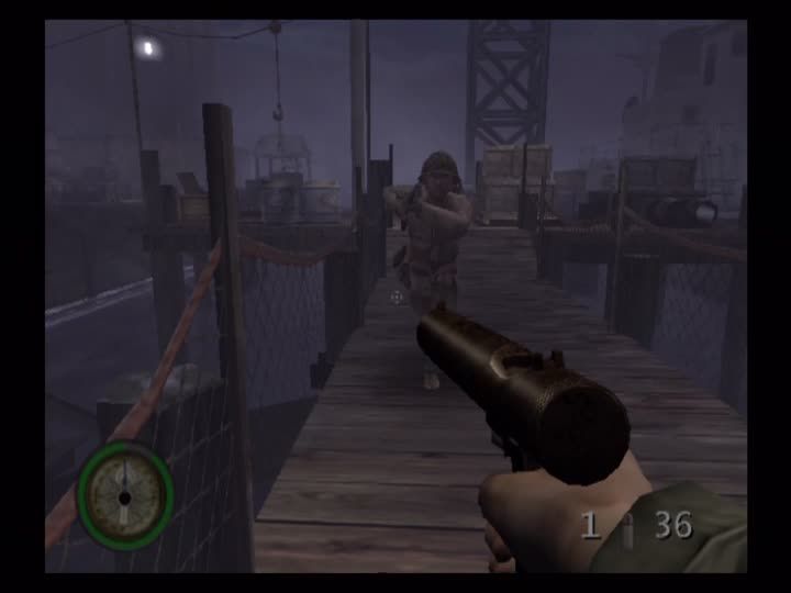 Medal of Honor: Rising Sun (PlayStation 2) screenshot: Mission 6: Sneaking into Singapore as a member of the OSS.