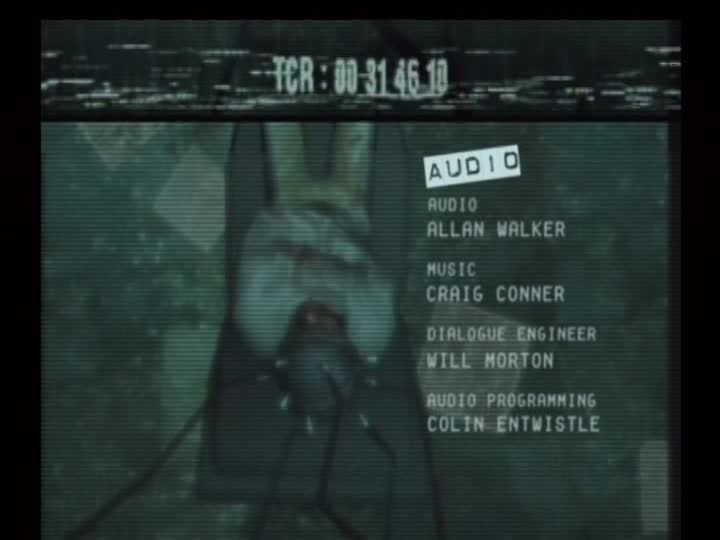 Manhunt (PlayStation 2) screenshot: Opening credits have a low-quality video style.