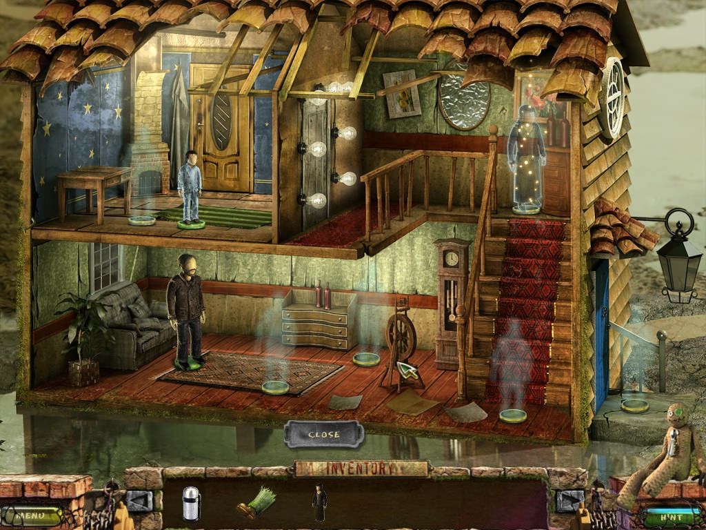 Stray Souls: Dollhouse Story (Macintosh) screenshot: Adding figures to the dollhouse each telling a story
