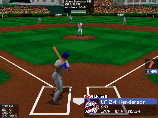 Triple Play 97 (DOS) screenshot: C'on, give me your beast shot...