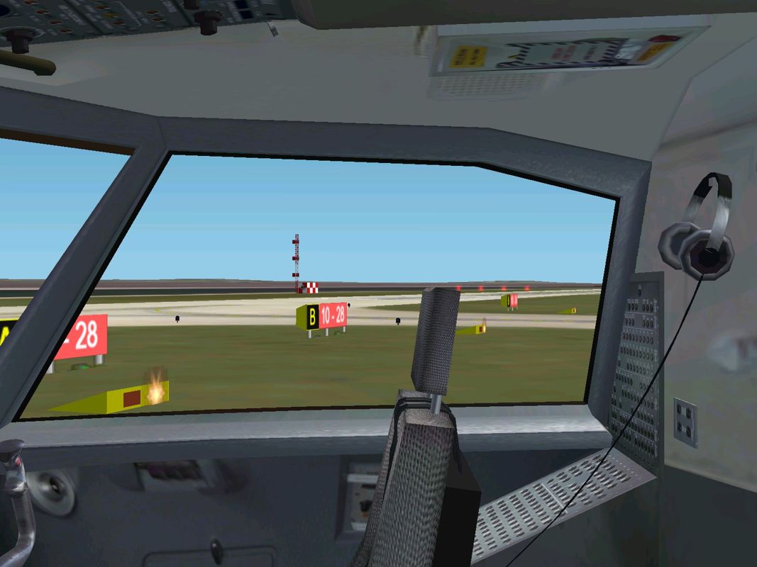 Dash 8-300 Professional (Windows) screenshot: The pilot's view to the right