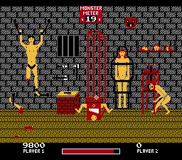Chiller (NES) screenshot: The guillotine and the vice work.