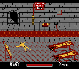 Chiller (NES) screenshot: Level three. Start the infamy recorder.