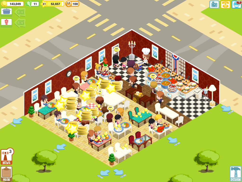 Restaurant Story (iPad) screenshot: Just pay for your food!!.. :)