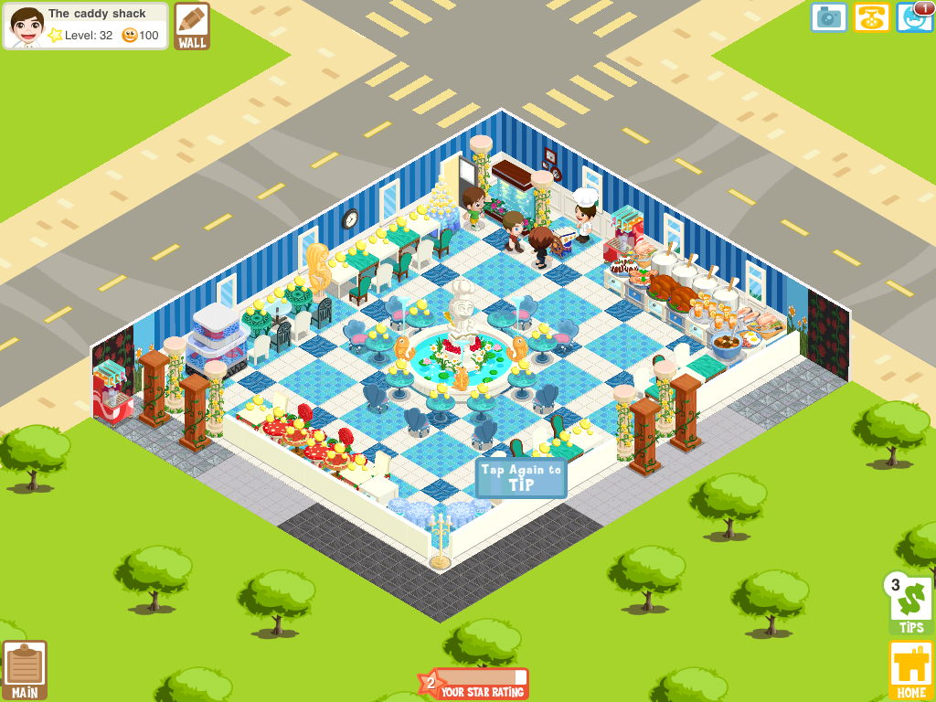 Restaurant Story (iPad) screenshot: Aquatic theme