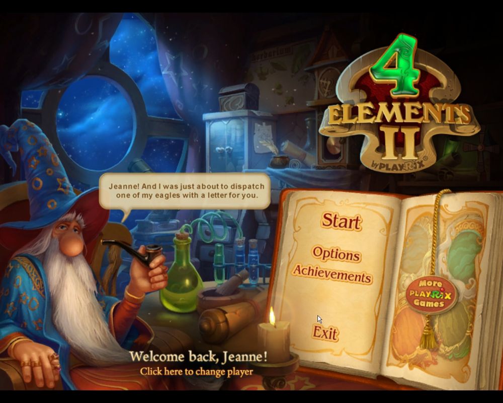 4 Elements II (Windows) screenshot: Main Menu