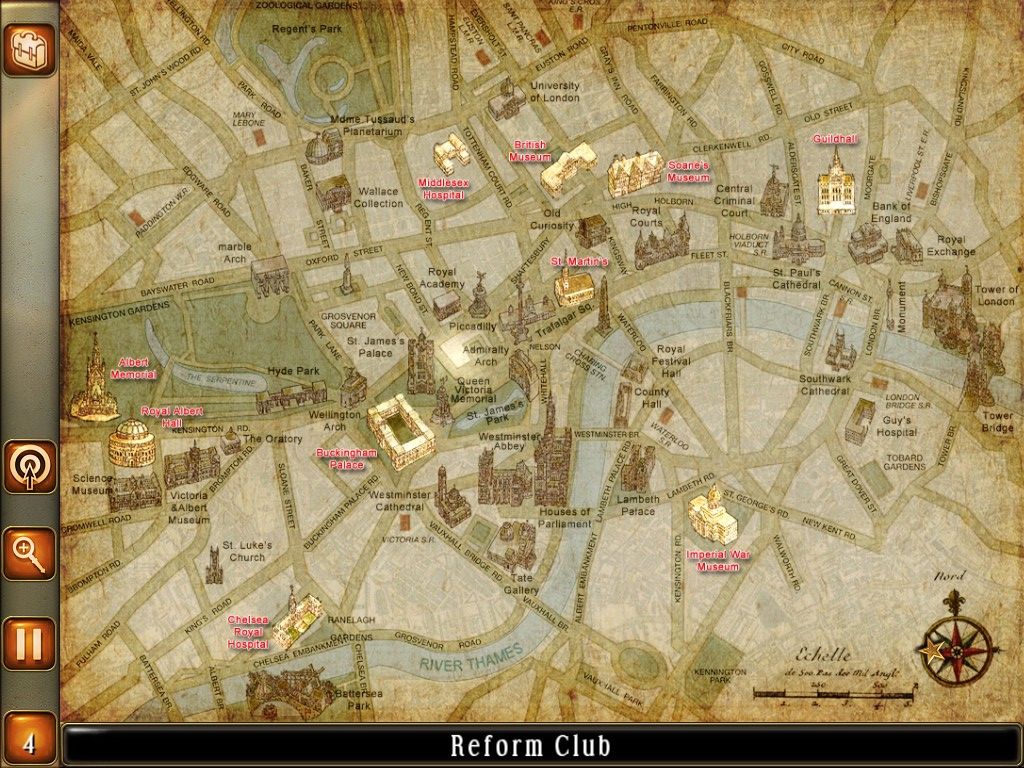Around the World in Eighty Days: Phileas Fogg (iPad) screenshot: Locations map