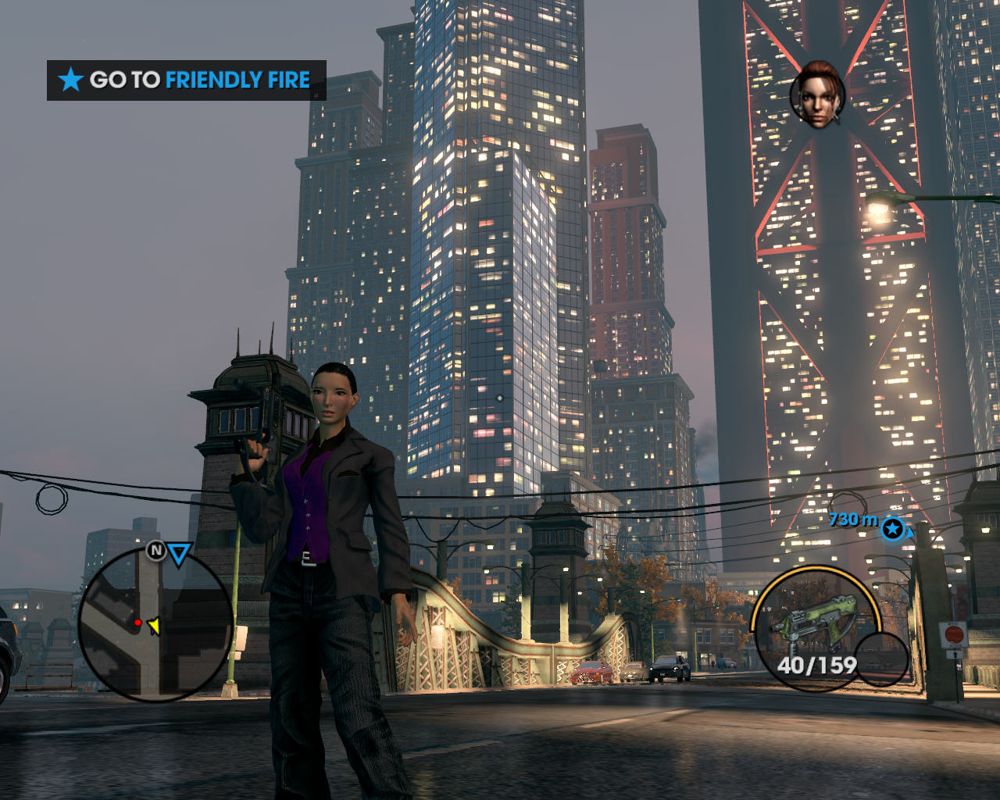 Saints Row: The Third (Windows) screenshot: Posing for a marvelous view