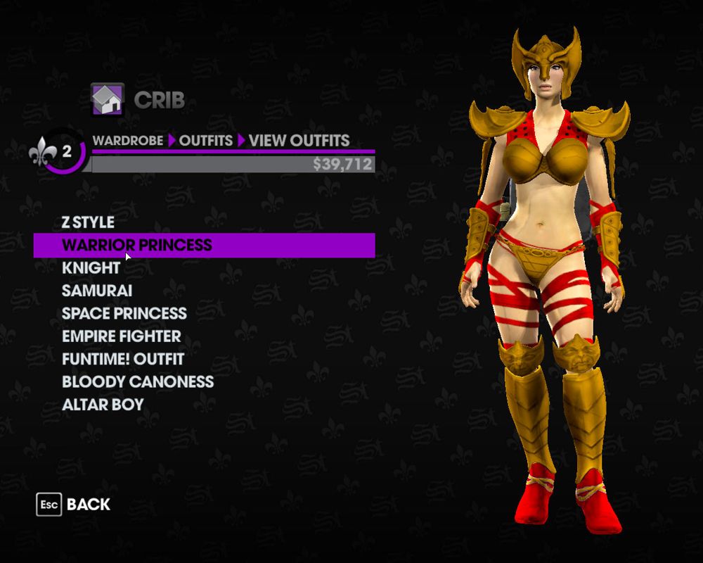Saints Row: The Third (Windows) screenshot: There are crazy outfits...