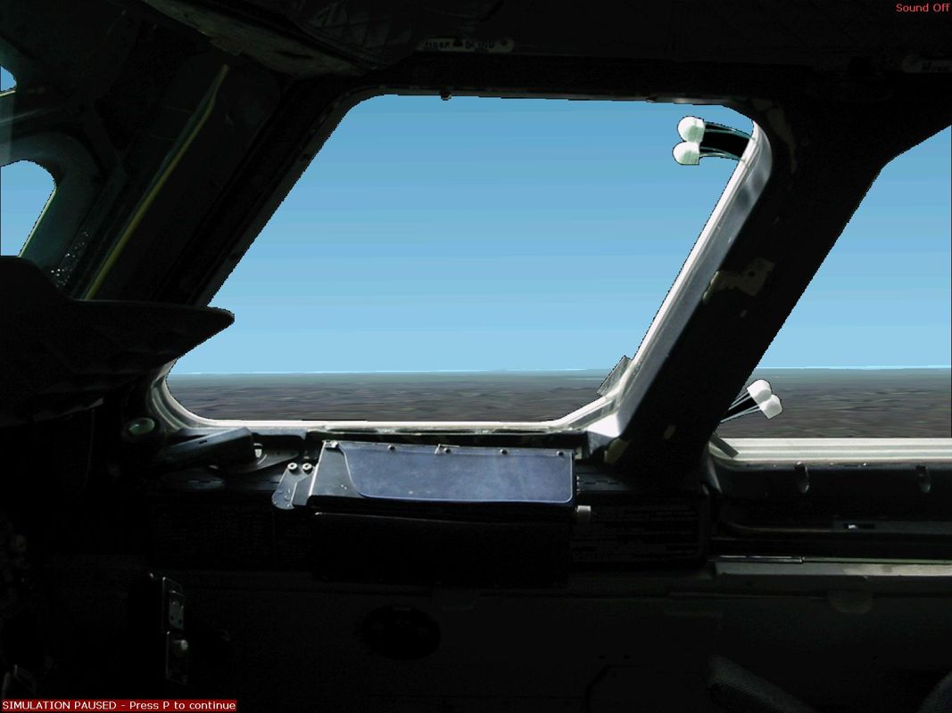 Concorde (Windows) screenshot: The pilot's view looking to the right