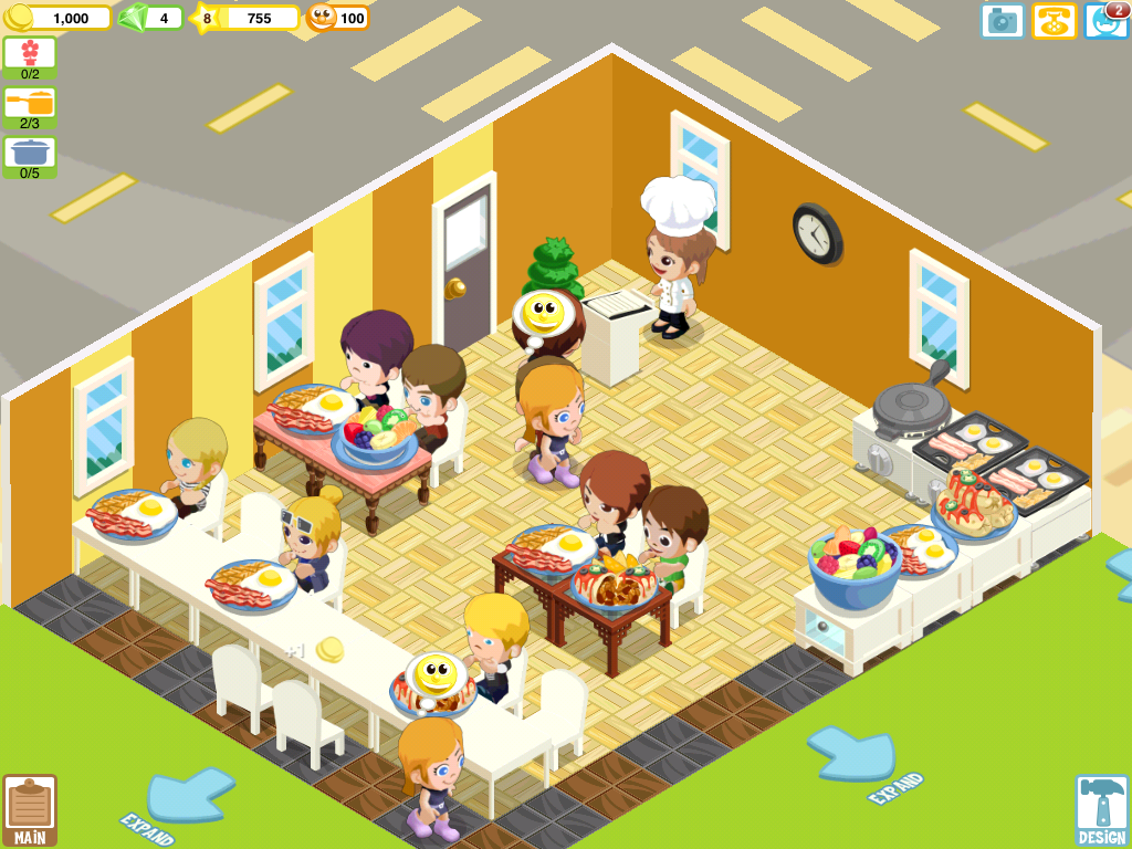 Screenshot of Restaurant Story (iPad, 2010) - MobyGames