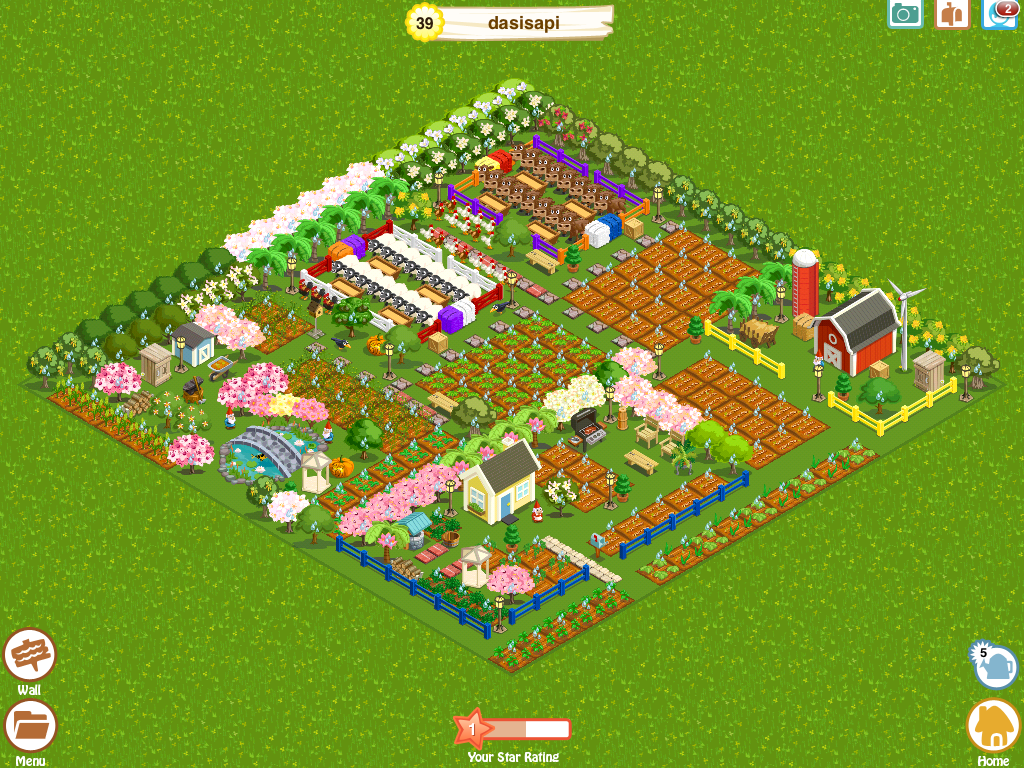 Farm Story (iPad) screenshot: A solid mid-level, well-developed farm