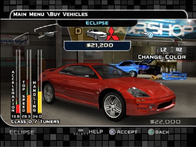 Midnight Club 3: DUB Edition Remix - All Cars List PS2 Gameplay HD