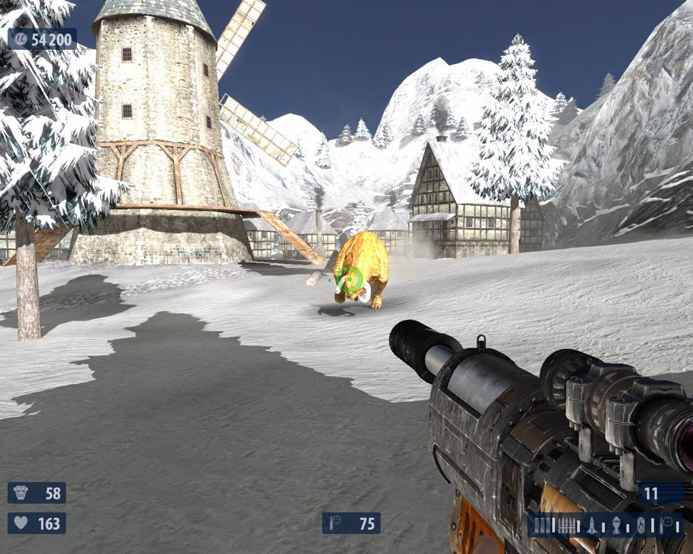 Serious Sam HD: The Second Encounter (Windows) screenshot: Hey, don't trip over there, raging bull.