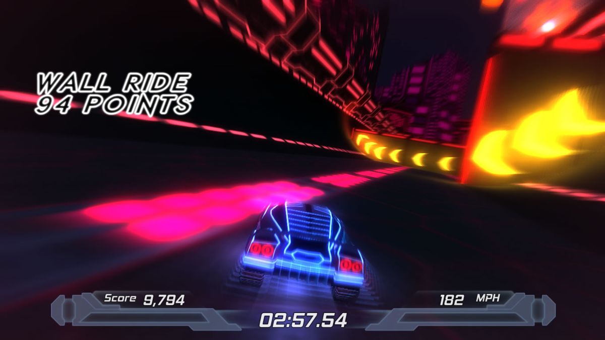 Nitronic Rush (Windows) screenshot: You also earn point by performing stunts.