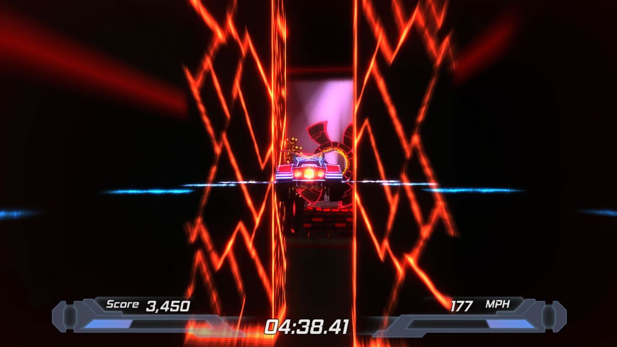 Nitronic Rush (Windows) screenshot: Flying through a narrow path